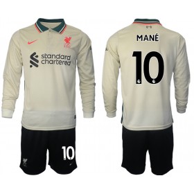 Camisolas de futebol Liverpool Sadio Mane 10 Criança Equipamento Alternativa 2021/22 Manga Comprida